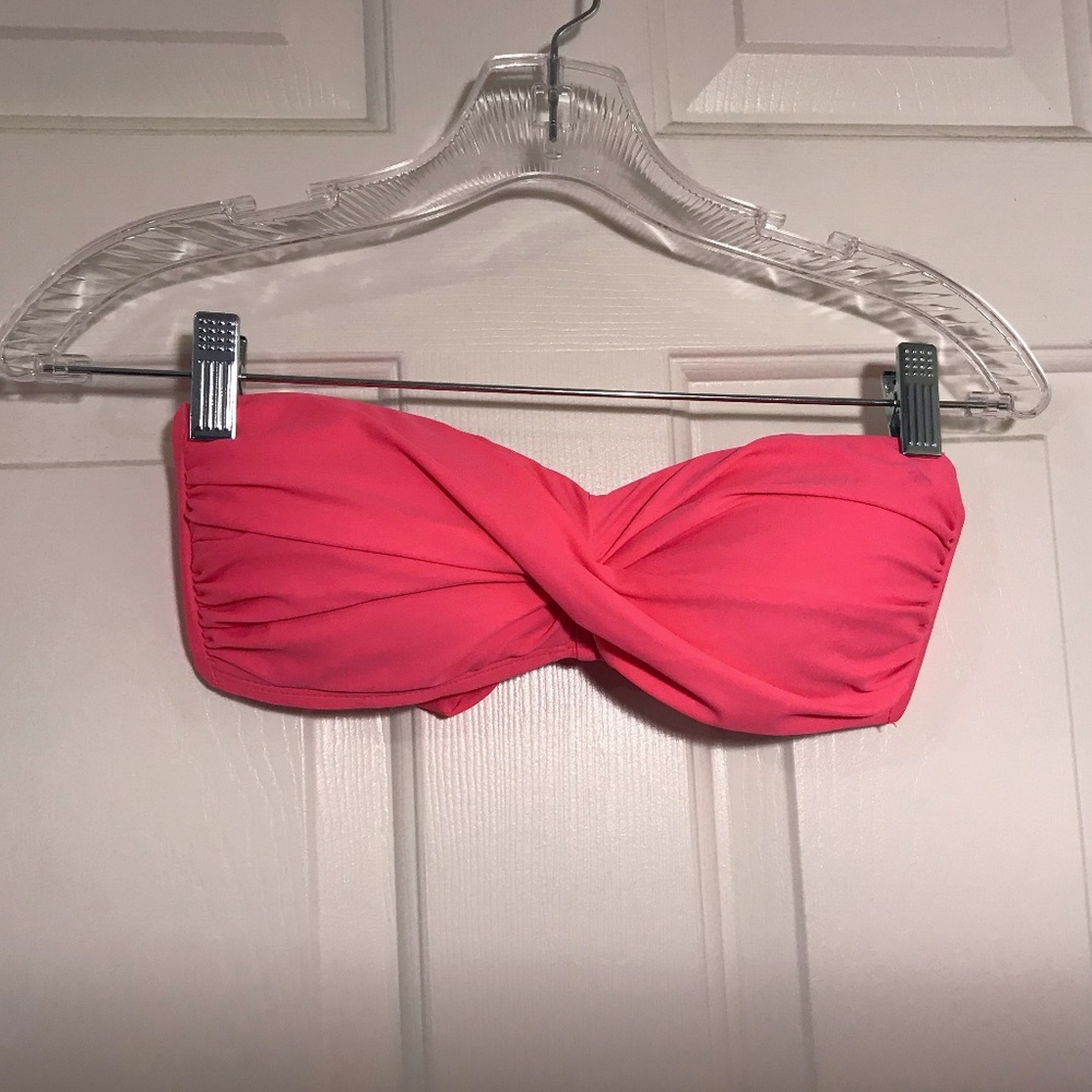 Coral Strapless Tieback Bikini Top | S